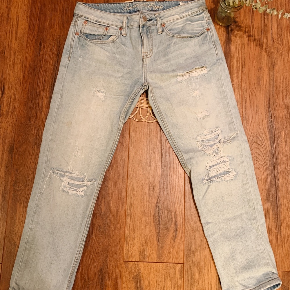 American Eagle Distressed Boyfriend Jeans